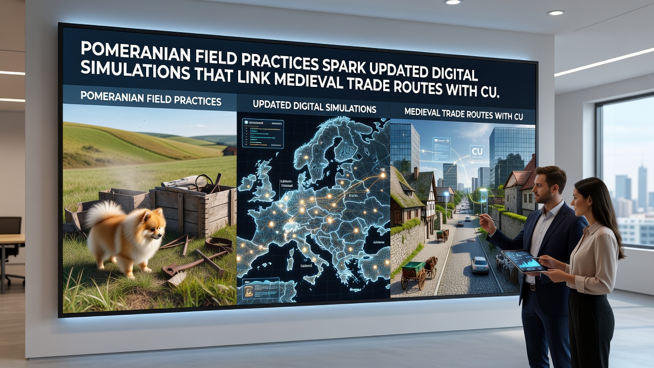Digital simulation interface displaying mapped medieval trade routes overlaid with current artisan pricing variables